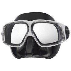 PROBLUE MS-288B 潛水雙面鏡 - 黑矽膠, 面鏡(白/白框)