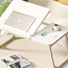 이지몰 접이식 침대 테이블 노트북 거치대 책상 좌식테이블, 화이트