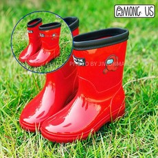 쌍문상회 크루원 장화-레드 장마 레인부츠 유아우의 40872EA