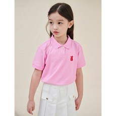 빈폴 키즈 BI5242GE4Y [Essential] 여아 피케 칼라 반팔 티셔츠 라이트 핑크 906385