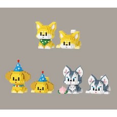 플레이앤드 미니블럭 나만의 강아지 만들기 3종 리트리버 시바견 허스키, A, 1개