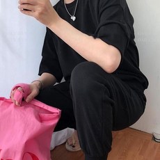 NARARA-ORI 春季夏季7分袖大學T T恤鬆緊帶束口褲運動服套裝