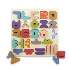 가베가족 톡톡 무광 파스텔 원목 퍼즐 기초 언어활동 색인지 매칭 모양인지 어린이집 유치원 교구, 1개