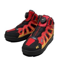 월드라인 / 선상 갯바위 단화 / 라바 핀 펠트 바닥 / 바닥 교체형 / 발목 보호 하이탑 / 컴포트 대형 다이얼로 쉽게 조으고 풀고 / 편한 착용감 / 미끄럼 방지 안전화, 275, 레드