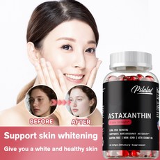 아스타잔틴 12mg - 고강도 항산화제 에너지 지원 글루텐 프리 & 비GMO, 1개, 120정