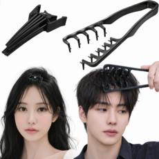 레아레아 헤어 브러쉬 집게핀 세트 앞머리 고정 뿌리 볼륨 핀처, 1개, 매직 쉐도우 브러쉬 + 앞머리 볼륨 헤어클립