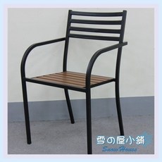 雪之屋 鐵製塑木椅 橫條款 休閒椅 戶外椅, 詳見包裝, 詳見包裝