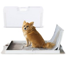 ECLATIS KindTail P2E(넓음) PAWD - 표준 61cm x 61cm24인치 24인치 변기 패드 보관 미끄럼 방지 바닥이 있는 누출 트레이 3.8cm1.5인치, 화이트