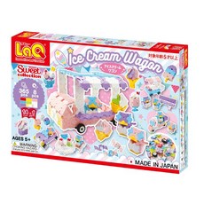 LaQ 冰淇淋車積木 日本製造立體3D拼接積木 益智玩具 台灣獨家代理, 多色, 1個, 365
