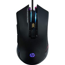 HP 유선 게이밍 마우스 LED RGB 백라이트 조절 가능한 6200 DPI 6 프로그래밍 버튼 게이머용 인체 공학적 USB 673354