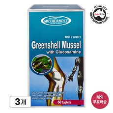 마더네스트 호주 초록입 홍합 (뉴질랜드산 원료) with 글루코사민 60정 3개 관절 건강 본사 정품 (26년 7월), 60