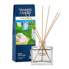 양키캔들 리드 디퓨저 + 리드스틱 8p, 클린코튼, 35.4ml, 1개