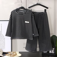 아동 기모 스트라이프 상하세트 부드러운 데일리 홈웨어 겨울 보온 어린이 잠옷