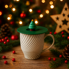 크리스마스 실리콘 컵 덮개 뚜껑, 1개, catch_ 산타12cm