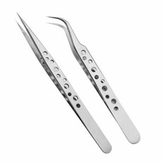 전자 산업용 핀셋 정전기 방지 곡선 스트레이트 팁 정밀 스테인레스 집게 전화 수리 핸드 툴 세트, 01 ESD--18 1.5MM, 1개