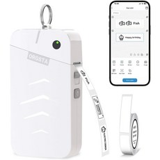 ORGSTA 라벨 메이커 테이프가 있는 S001 휴대용 블루투스 머신 가정용 사무실 학교 조직용 열 프린터 무선 미니 라벨러 핑크, White