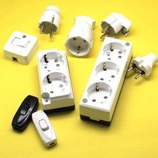 노출 220V 콘센트 플러그 전기콘센트 전기플러그 852770, 옵션7.정사각스위치, 1개, 1개입