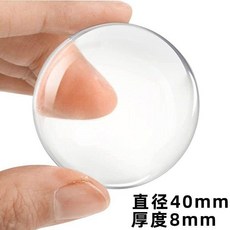 透明靜音減震矽膠門後防撞墊, 直徑40mm*8mm 6個裝, 1個