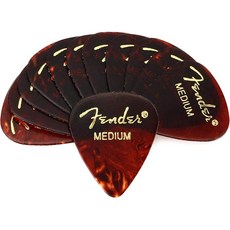 Fender 픽 Tortoise Shell 351 Shape Medium (12), 1개