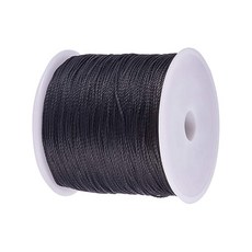 약 106m 원형 팔찌 장신구 DIY제 작용 왁스 끈 블랙 0.5mm, 검은색, 1개