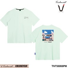 테크니스트 X 김정윤 콜라보 배드민턴 코튼라이크 티셔츠 페일 민트 TNT56068PM 남녀공용