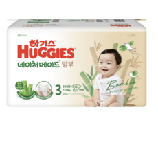 하기스 네이처메이드 밤부 밴드형 기저귀 남여공용, 3단계, 144매