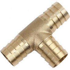 엑스 오토하우스 19mm 티 호스 바브 황동 3방향 커넥터 커플러 연결기 공기 물 오일 파이프, 엑스 오토하우스 19mm 티 호스 바브 황동 3방향 커