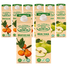 돈시몬 착즙주스 만다린 감귤 +사과 (총) 음료수생과일어린이, 1개, 1L