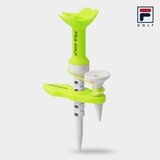 휠라 에이밍 높이조절 마그네틱 골프티 무저항 골프티꽂이, 1개, 옐로우