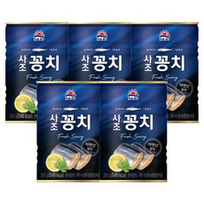 사조 자연산 꽁치 300g 5캔, 5개