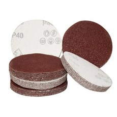 원형 사포 98mm 샌딩사포 벨크로 사포 드릴용 사포, 5장, 400방