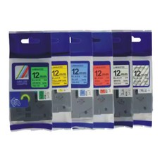 브라더 라벨테이프 12mm 호환 6mm 9mm 18mm 24mm PT-P300BT P710BT D600 D610BT D200 D200LB P710B, 투명배경 검정글씨_111