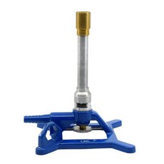 Eisco Tirrill Bunsen 버너 LPG - 가스 흐름 제어 화염 안정제 공기 흐름 조절 가능 - 주철 스태빌리베이스 손잡이가 있는 팁 방지 설계 - LPG부탄 가스와