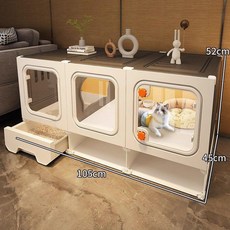 고양이격리장 케이지 하우스 보호장 펜스 애견샵 울타리, 1개, 바닥 높이 105x45x52 바닥 없음