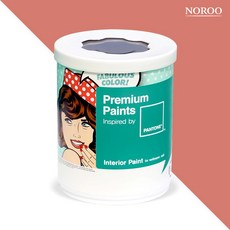 노루페인트 팬톤 내부용 실내벽면 무광 페인트, 161532Crabapple, 1L, 1개