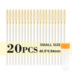 큰 바늘 라운드 눈 가죽 공예 바느질 저장 자수 바늘 병 머리 뭉툭한 전문, Round Needle Small, 1개