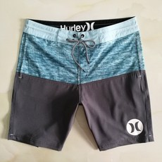 Hurley 男生沙灘褲, 灰色+綠色沙灘褲,36碼