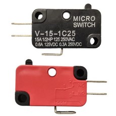 [ 1239480 ] Szliyands V-15-1C25 125V/250V 15A 푸시 버튼 SPDT 순간 스냅 액션 1 개 NO NC 마이크로 리미트 스위치 20팩