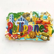 냉장고 자석 수집용 기념품 랜드마크 마그넷, 파티컬러 필리핀