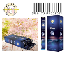 雨林薰舍 印度芳療 印度線香 印度製 India Flute 印度笛香 線香 塔香 倒流香 錐香 招財香 臥香香, Moon(月亮),六角盒6入(大盒裝) 108~120支, 月亮