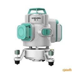 精品水平儀 高端強綠光 水平儀 室外8/12/16線 墻地儀 藍光 高精度 自動安平, 1個, 三防8線墻地儀【自旋轉升降底座】,【室外純綠光+單電】簡配