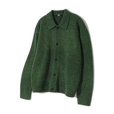 브랜드정품 트릴리온 TRILLION 울 부클 카라 가디건 니트 (FOREST GREEN) 225726
