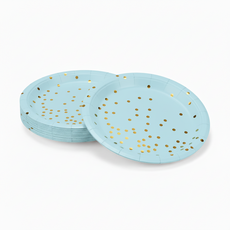 파티팡 생일파티 홈파티 일회용 테이블용품 컨페티 파티접시 23cm 50입 [블루] (파스텔 컬러/감성파티 필수템), 1개