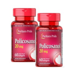 퓨리탄스프라이드 폴리코사놀 20mg 소프트젤 Puritans Pride Policosanol, 2개, 60정