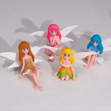 公仔擺件 蛋糕裝飾 翅膀少女 心形裝飾 PVC公仔 裝飾配件, 精靈美少女【單個價格】【四的倍數下單】, 1個