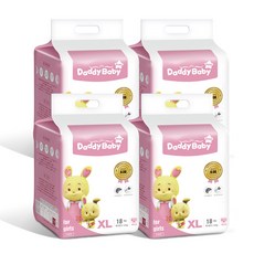 대디베이비 골드 팬티형 기저귀 여아용, 특대형(XL), 72매