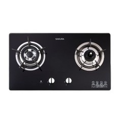 SAKURA櫻花 G2820G 檯面式雙環防漏安全瓦斯爐，熄火安全裝置，兒童安全鎖, 天然氣, G-2820GB