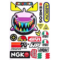 오토바이스티커 헬멧스티커 몬스터 레드불스티커 스쿠터 바이크 데칼 튜닝, 1개, 데칼 스티커 A157