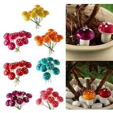 생활선물세트 장식 버섯 인공 화분 식물 공예 홈 수지, 옐로우낱개 SE03465, 1개