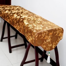 덮개 보호덮개 가야금 고쟁 레이스 천 태슬 장식 수납형, 1개, 앤티크 브론즈 플럼 뱀부